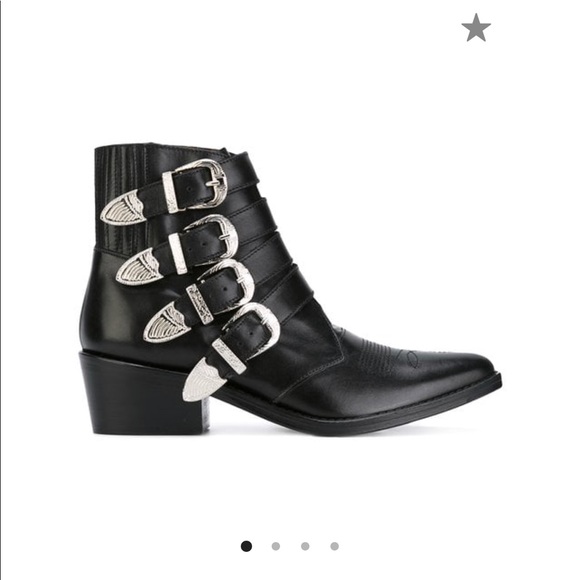 TOGA Pulla Shoes - Toga Pulla Green Calf Half Leather Half Suede Boot